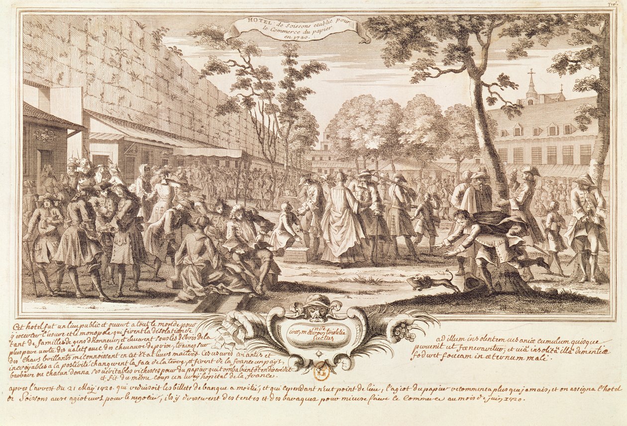 Hotel de Soissons w 1720 autorstwa French School