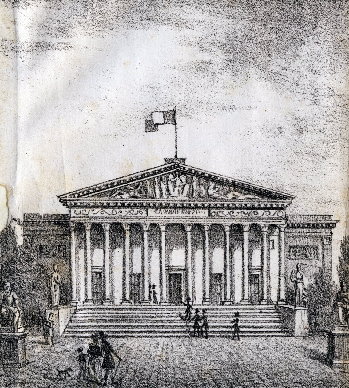 Dom Deputowanych - „Alfabet Malowniczy des Monumens de Paris” ok. 1840 (rycina) autorstwa French School