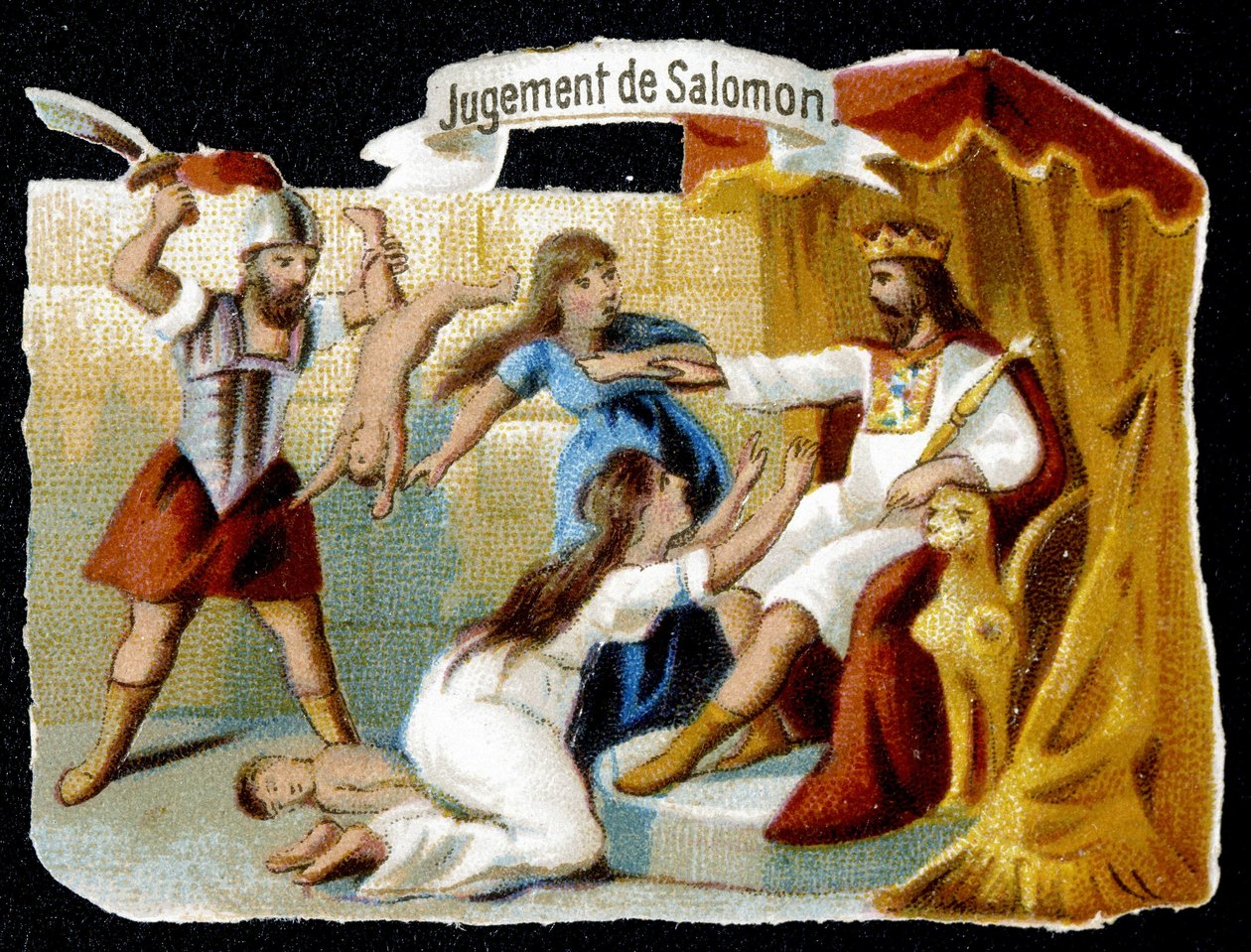 Sąd Salomona - Chromo, koniec XIX wieku autorstwa French School