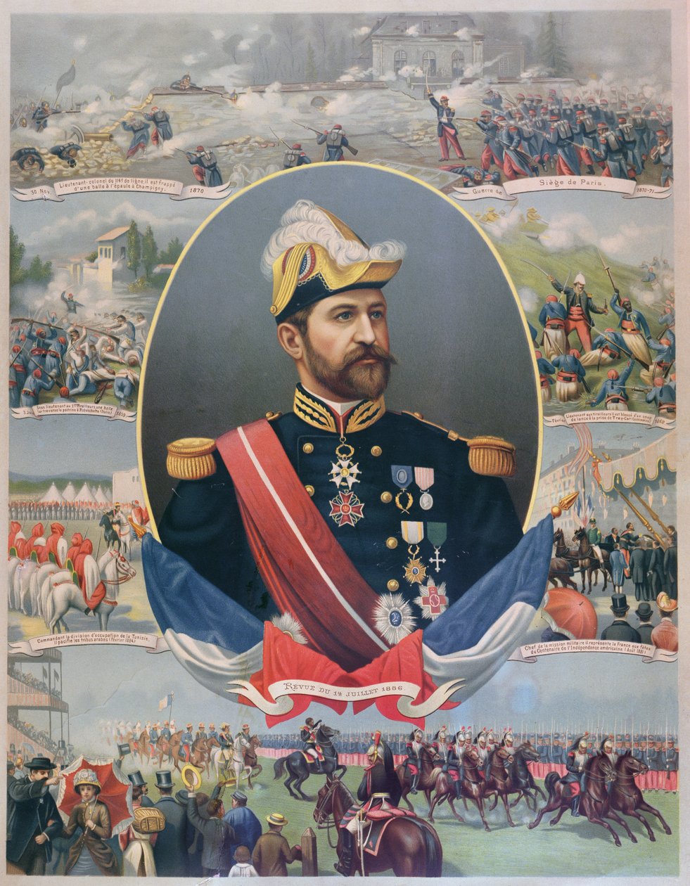 Życie generała Georgesa Ernesta Boulangera (1837-91), c.1886 autorstwa French School