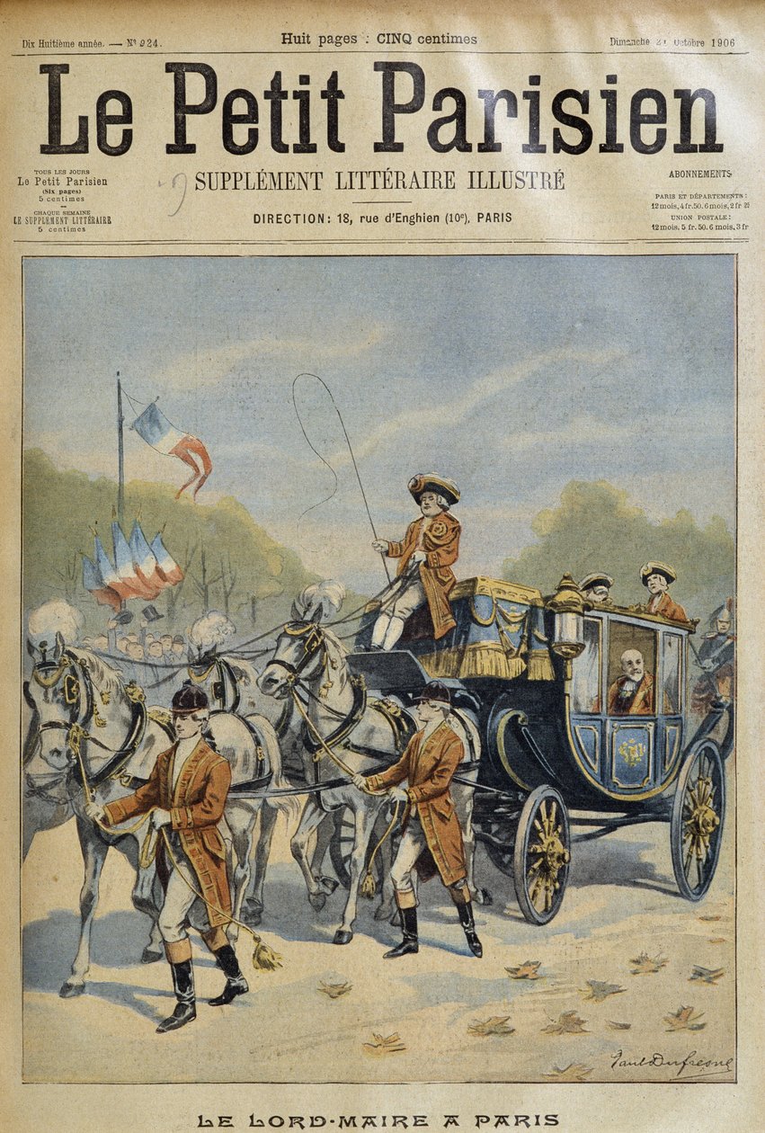 Burmistrz w Paryżu - w „Le Peute Parisien”” od 21.10.1906 autorstwa French School