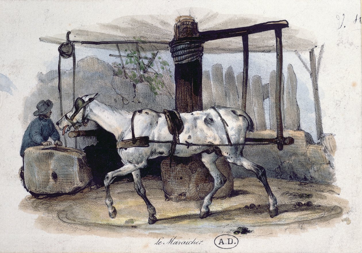 Ogrodnik targowy, 1840 autorstwa French School
