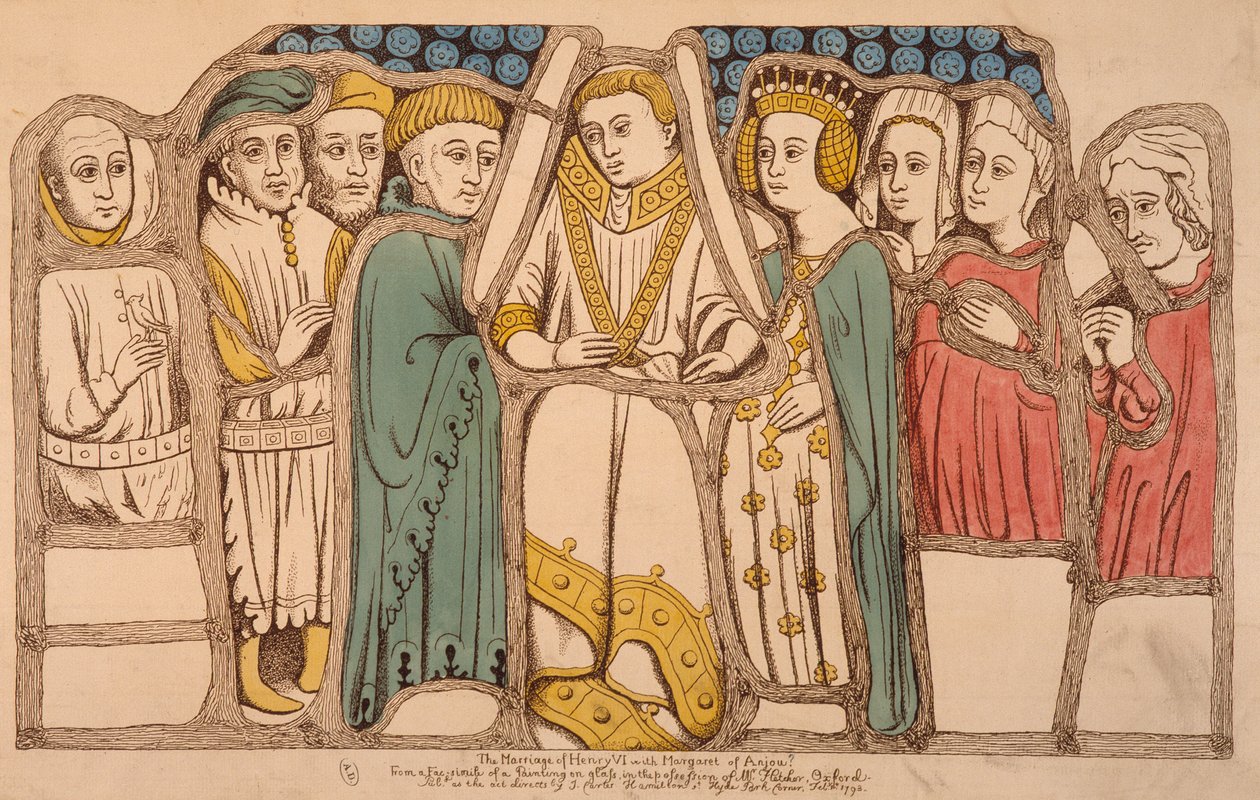 Małżeństwo Henryka VI z Anglii i Małgorzaty Anjou w 1445, 1793 autorstwa French School