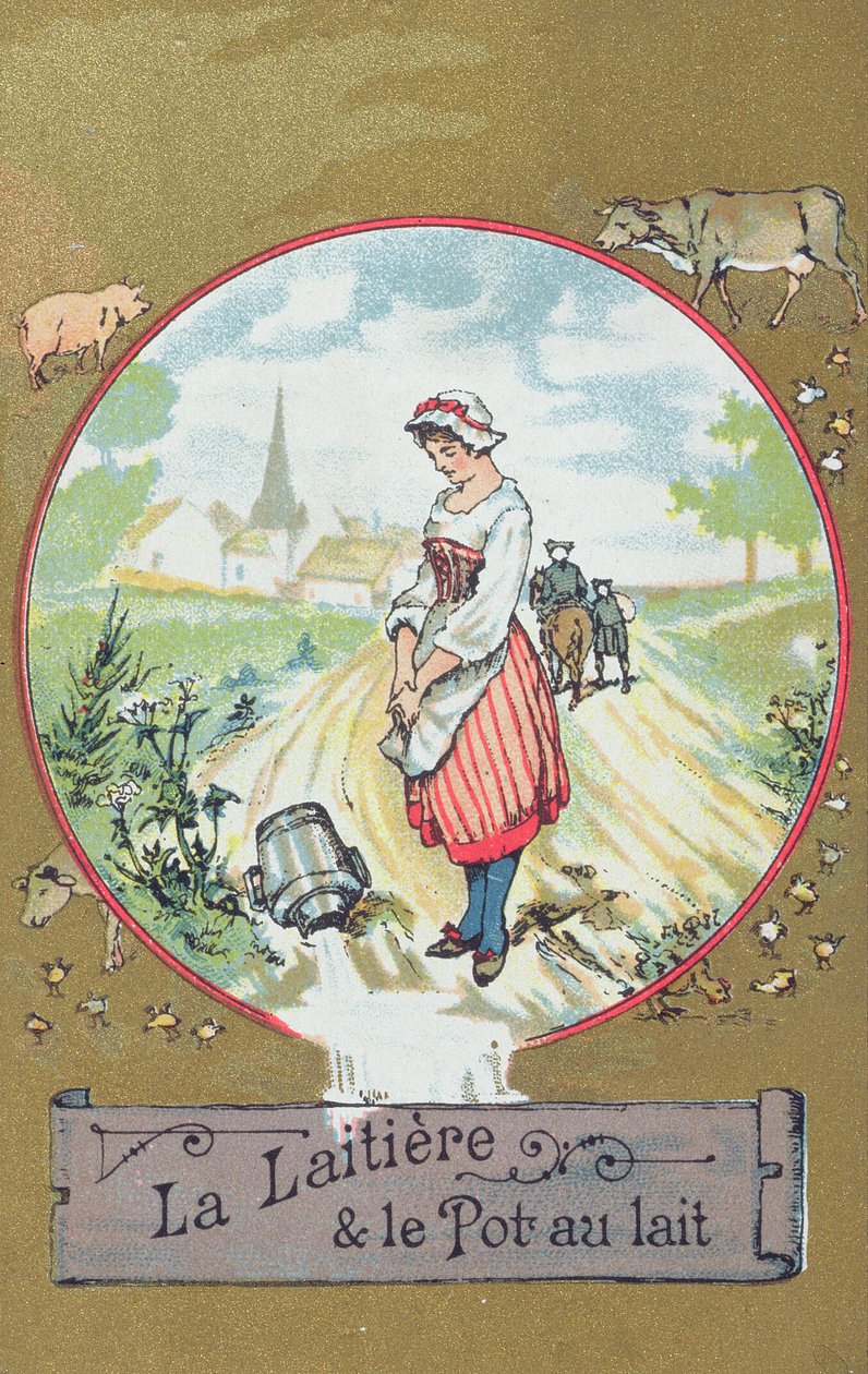 Mleczarka i jej wiadro (kolor lito) autorstwa French School