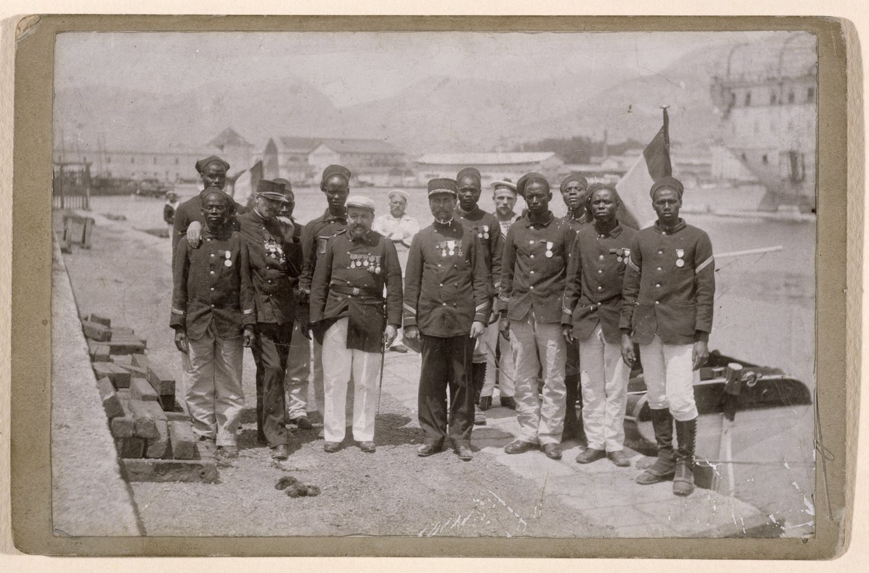 Mission Marchand, który opuścił Loango w Kongo i dotarł do Fachody w Sudanie, 1897-98 autorstwa French School
