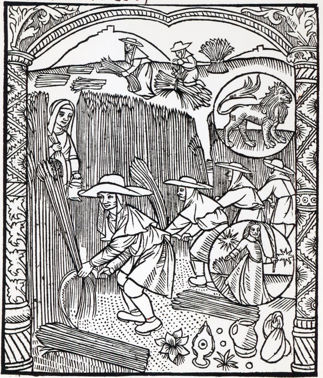 Miesiąc sierpień, z kalendarza pasterskiego, 1496 autorstwa French School