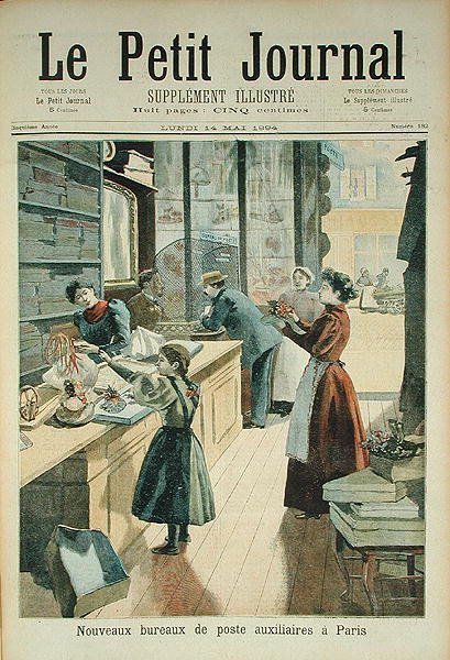 Nowy pomocniczy urząd pocztowy w Paryżu, z Le Petit Journal, 18 maja 1894 r. autorstwa French School