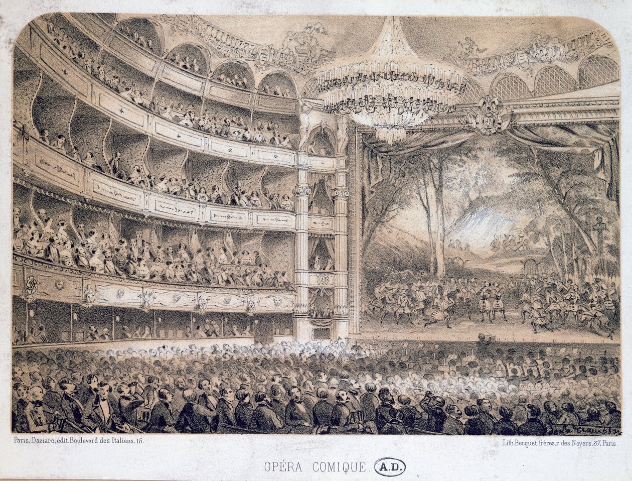 Opera Comique w Paryżu, 1850-60 autorstwa French School
