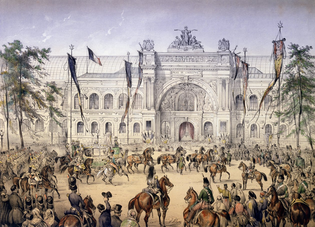 Palais de lIndustrie na Wystawie Powszechnej w 1855 r. autorstwa French School