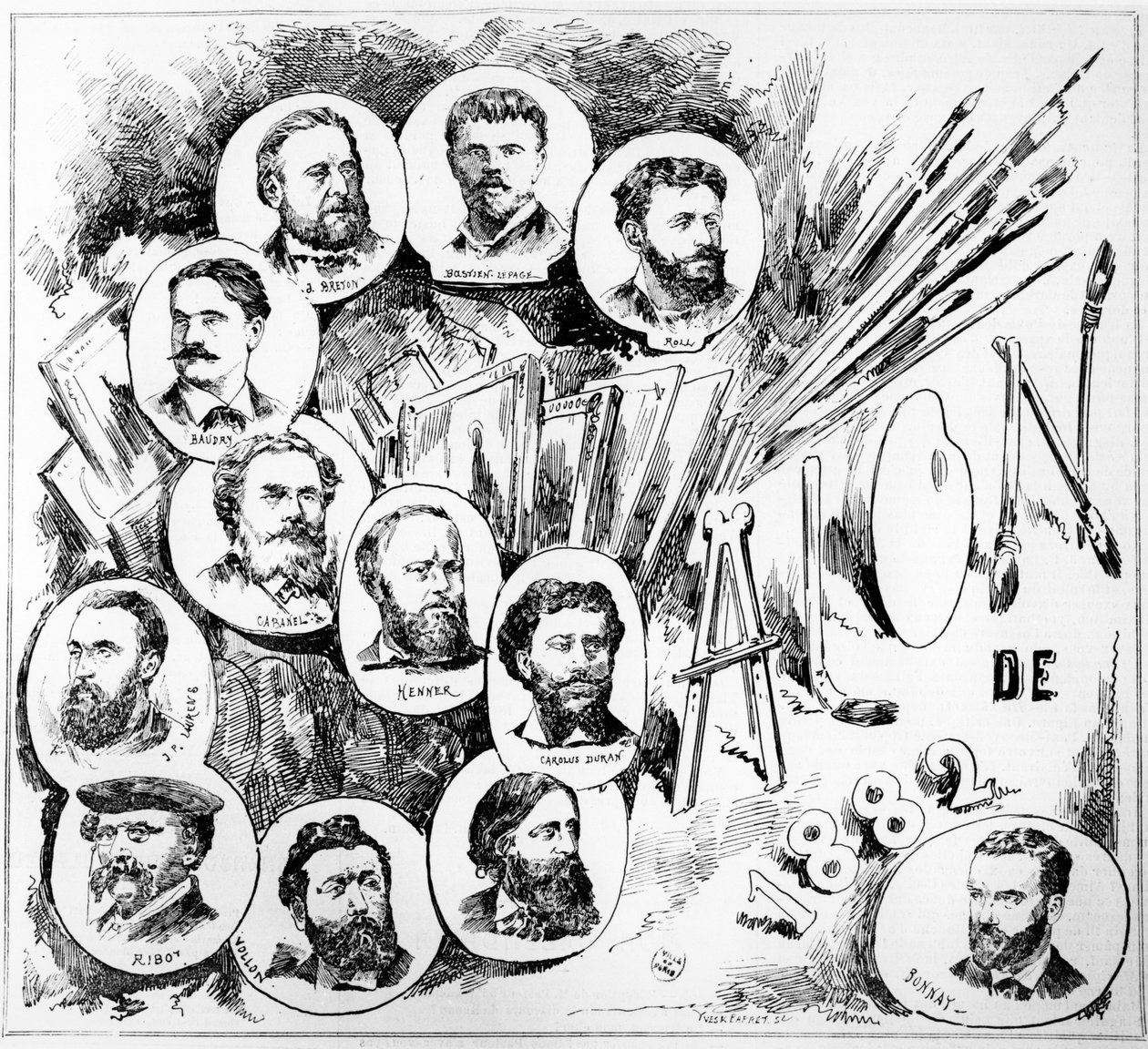 Salon Paryski z 1882 r. autorstwa French School