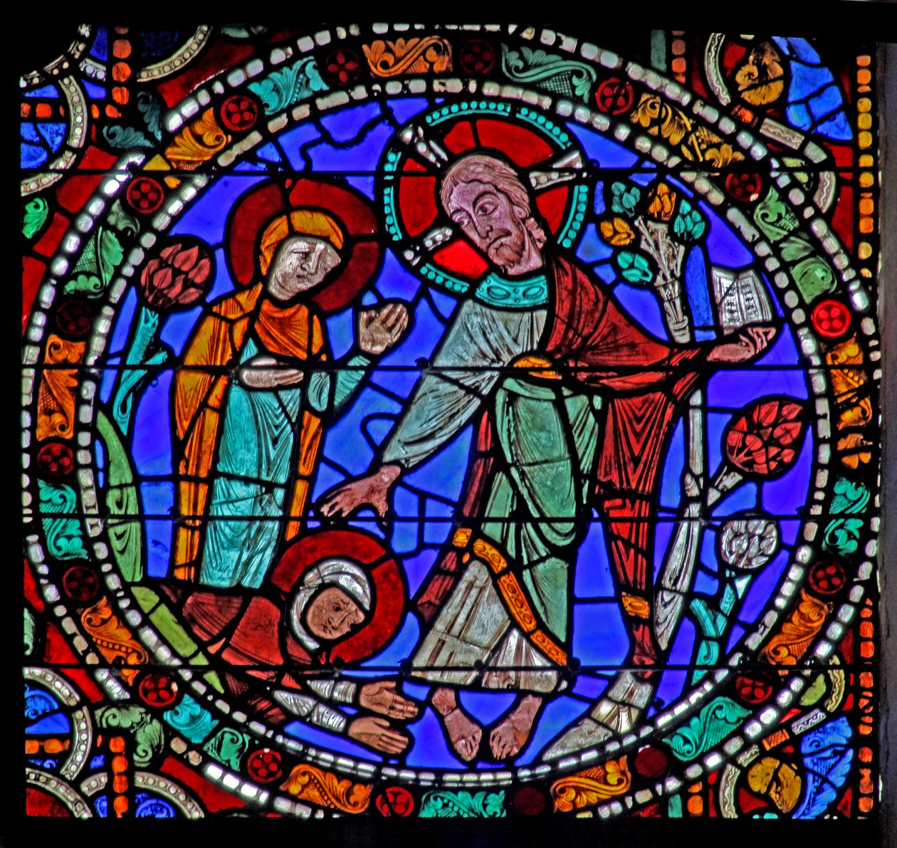 Okno Męki: Zmartwychwstanie - Ukazanie się Magdalenie (w51) autorstwa French School