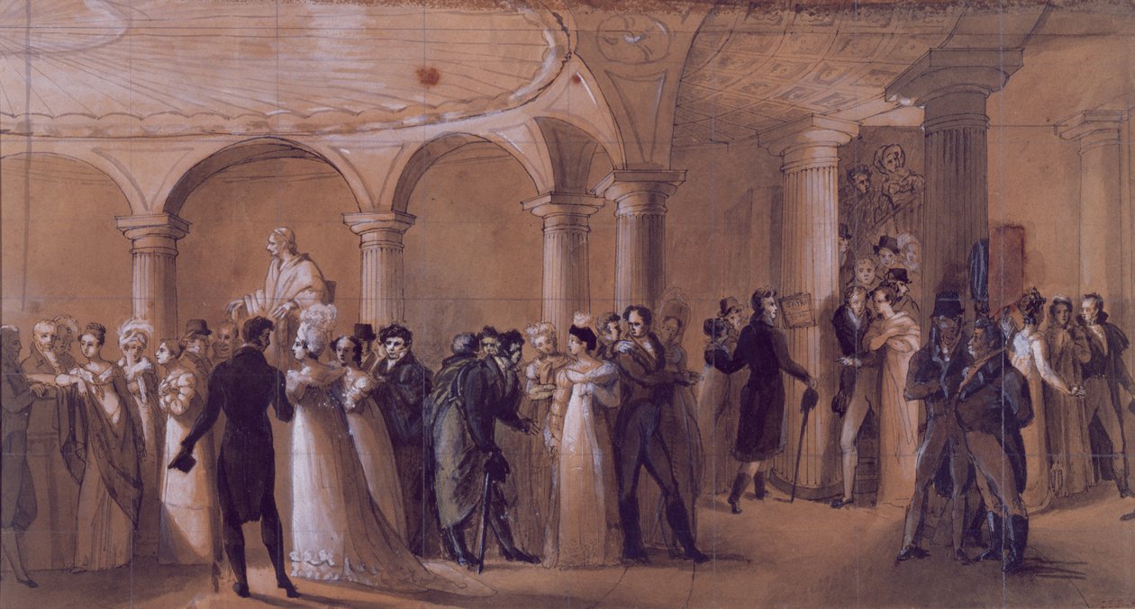 Perystyl w Theatre Francais, ok. 1822 r. autorstwa French School
