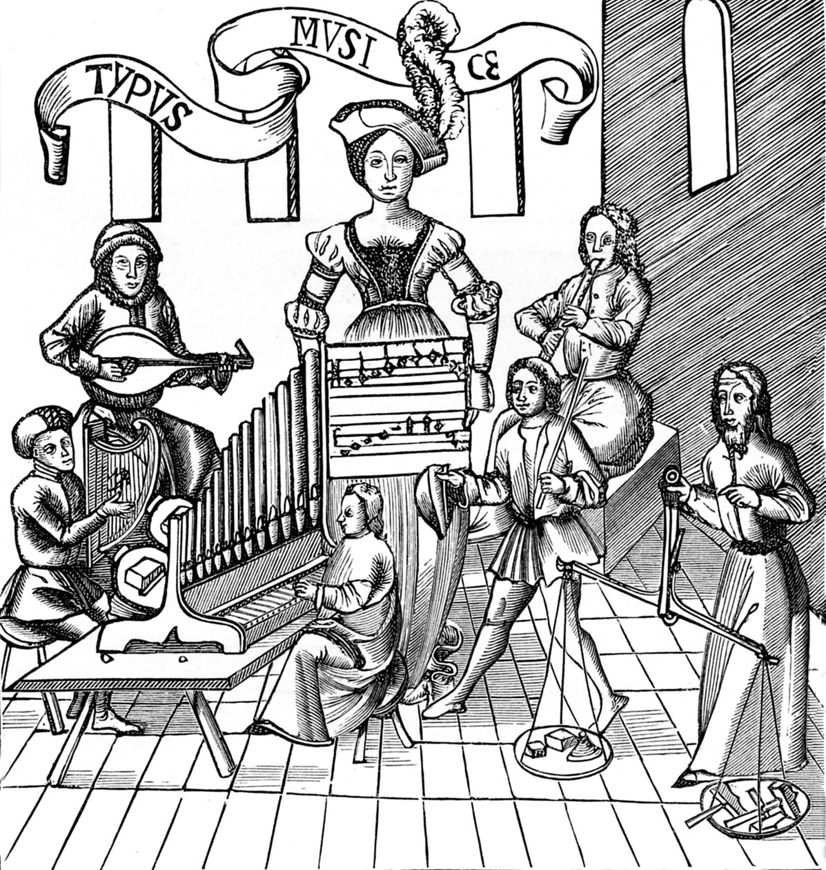 „Personifikacja muzyki” autorstwa French School