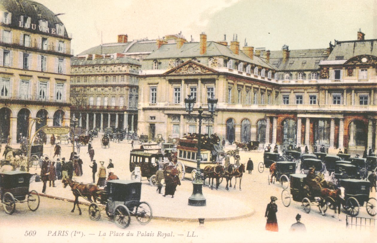 Place du Palais Royal w Paryżu, 1910 r. autorstwa French School