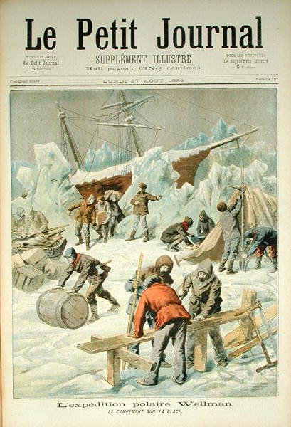 Wyprawa polarna Waltera Wellmanna (1858-1934) z Le Petit Journal, 27 sierpnia 1894 autorstwa French School
