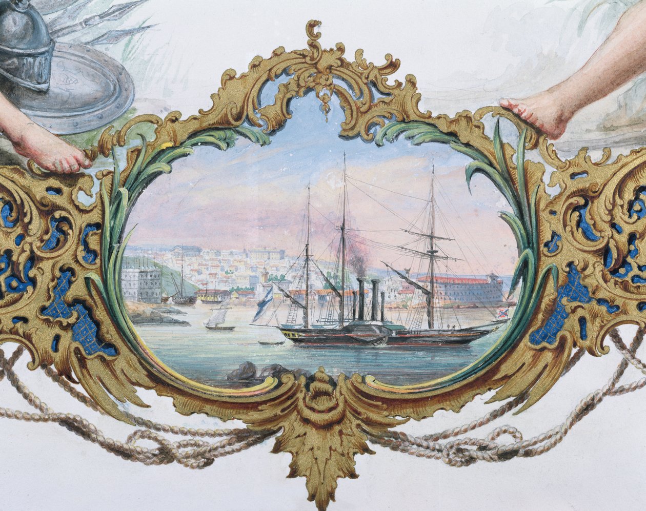 Port w Sewastopolu, 1854 autorstwa French School