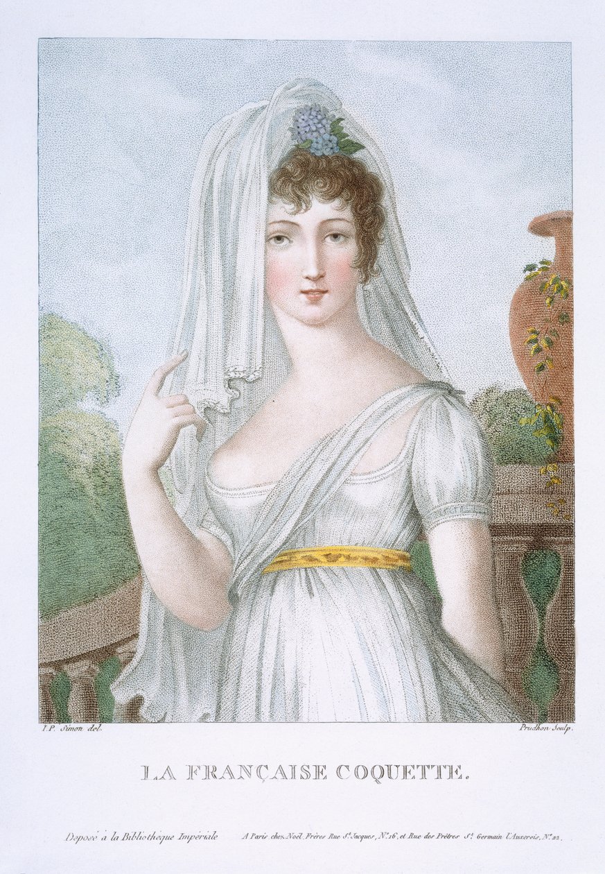 Ładna francuska dziewczyna, ok. 1816 r. autorstwa French School