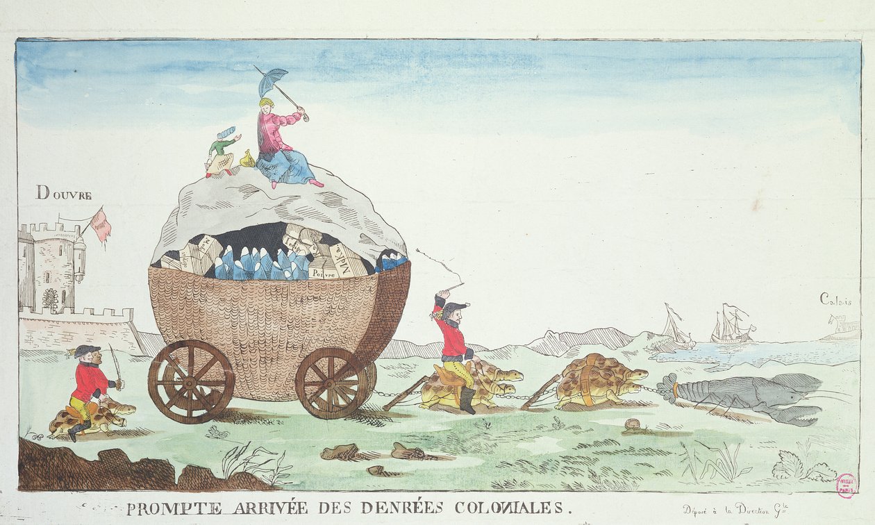 Szybkie przybycie towarów kolonialnych, 1807 autorstwa French School