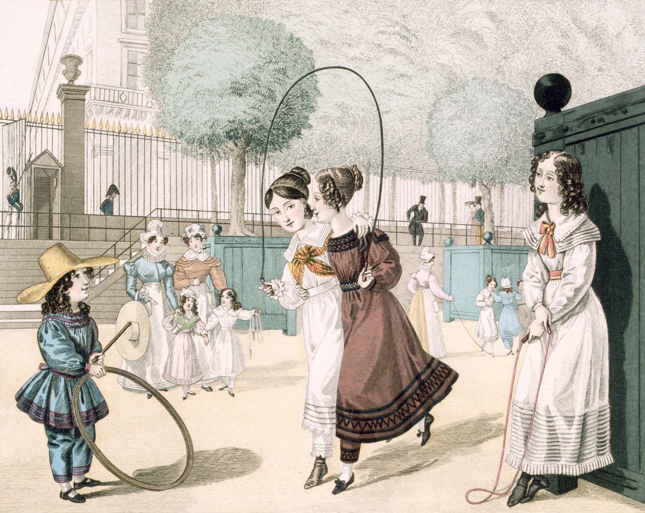 Gra w skakanie, płyta 115 z gatunku Le Bon, 1822 autorstwa French School