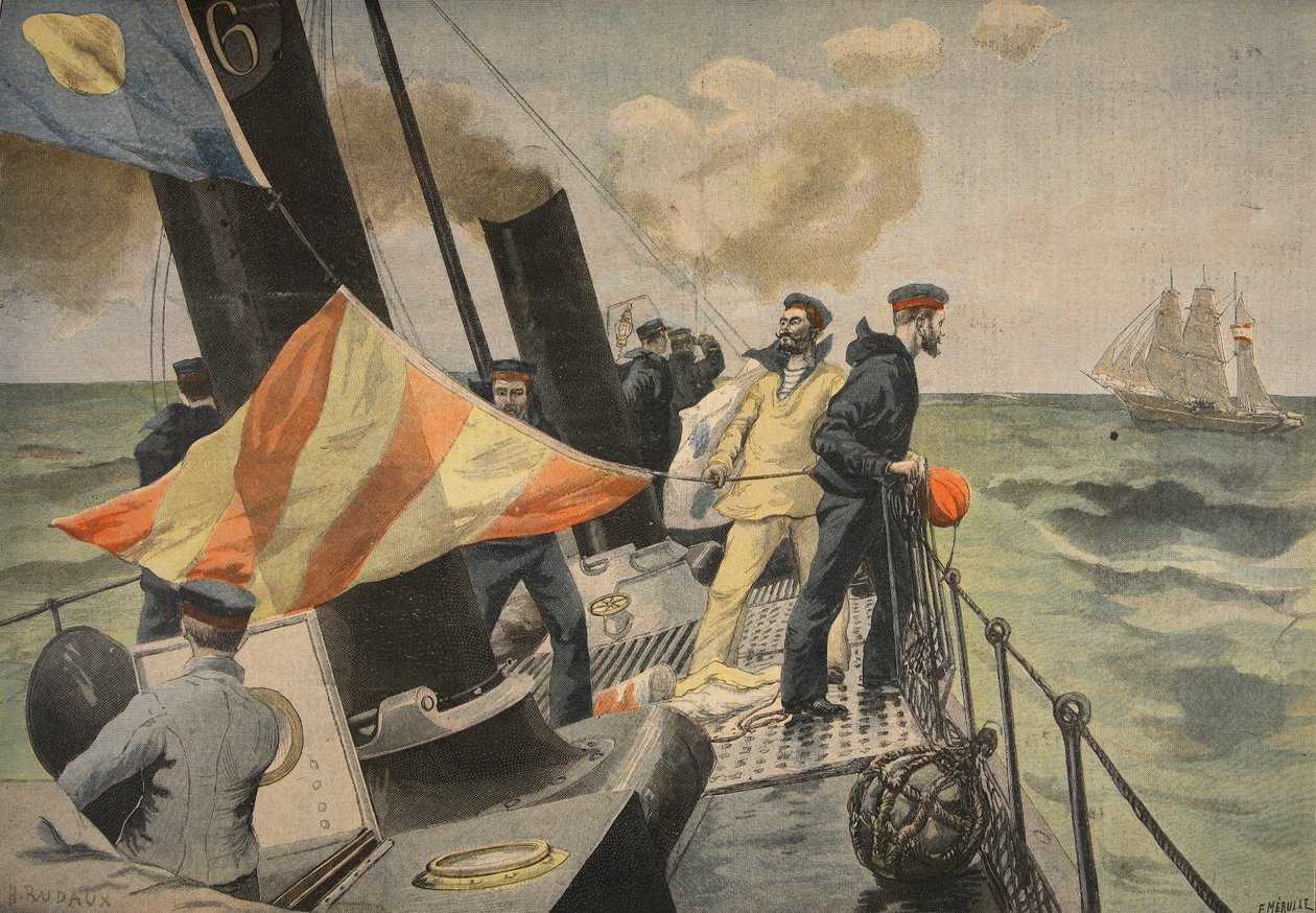 Wojna hiszpańsko-amerykańska, ilustracja z Le Petit Journal: dodatek illustre, 1898 autorstwa French School