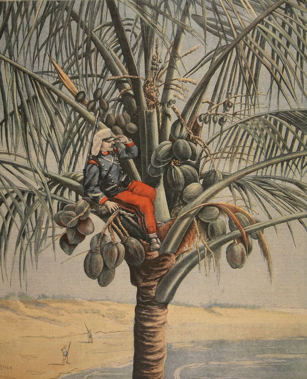 Wojna hiszpańsko-amerykańska, ilustracja z Le Petit Journal: Supplement illustre, 12 czerwca 1898 r. autorstwa French School