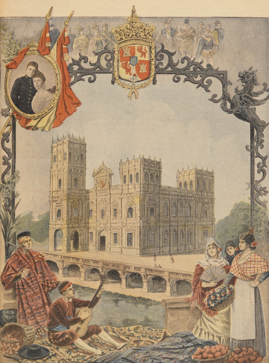 Pawilon Hiszpański na Wystawie Światowej 1900, Paryż, ilustracja z Le Petit Journal, 4 marca 1900 autorstwa French School