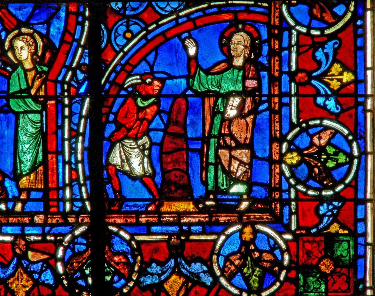 Kuszenie Chrystusa — odrzucenie diabła (w30a) autorstwa French School