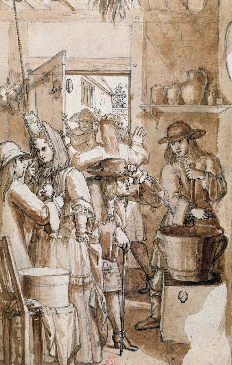 Theriac Seller (wc na papierze) autorstwa French School