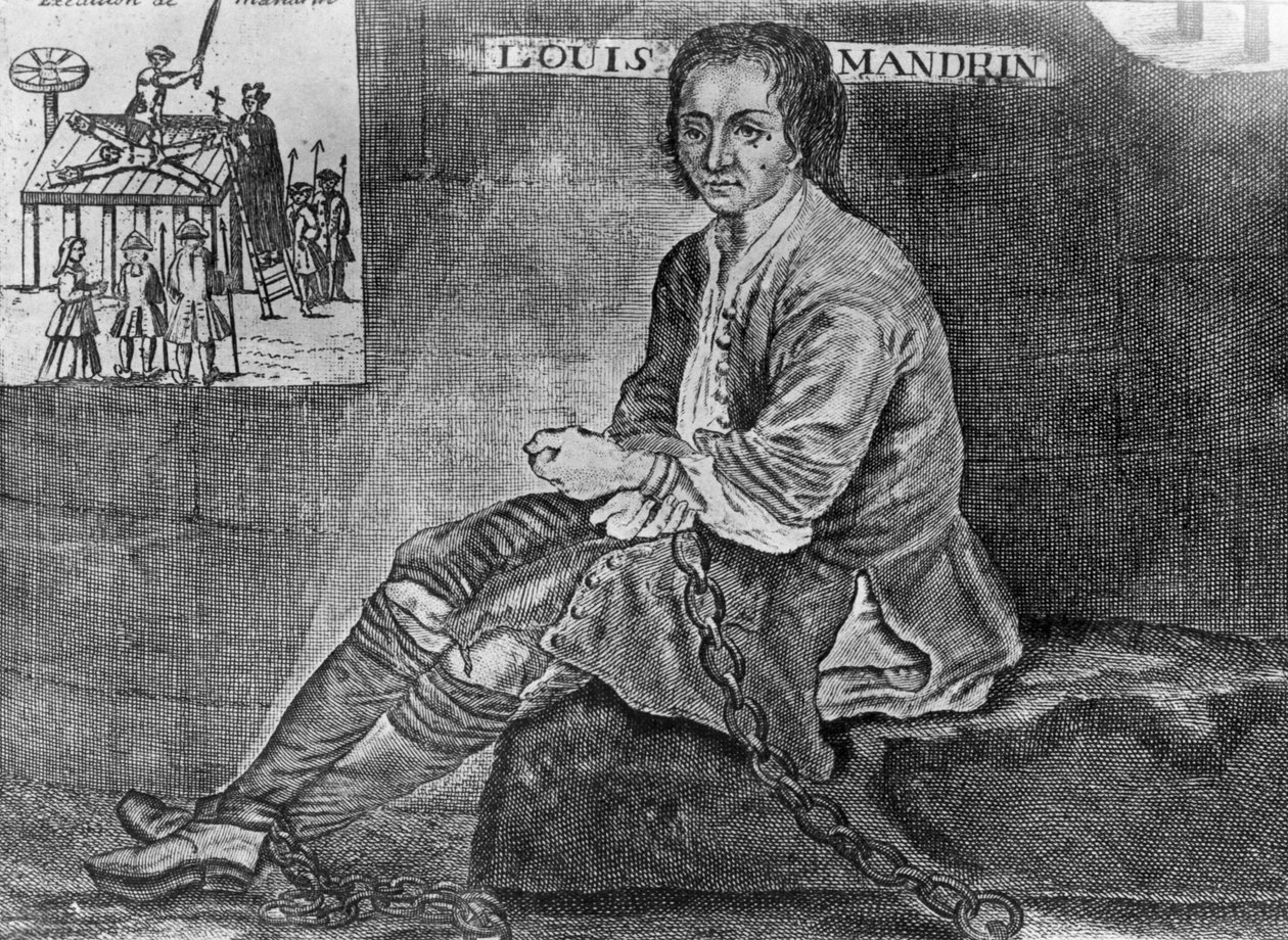 Tortury na kole i egzekucja Louisa Mandrina (1724-55) autorstwa French School