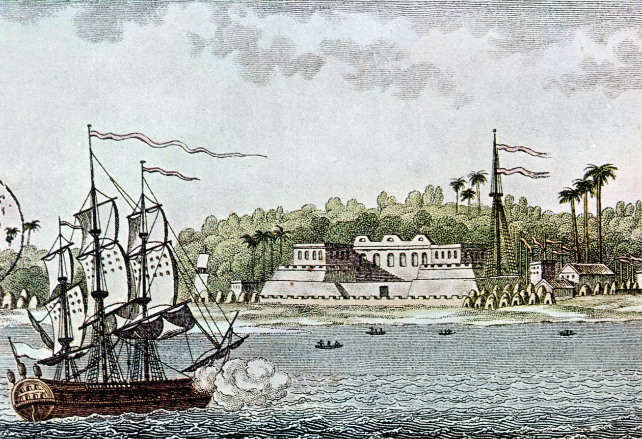 Miasto St. Louis, Senegal, z LAfrique, R. Geoffroy, 1814 autorstwa French School