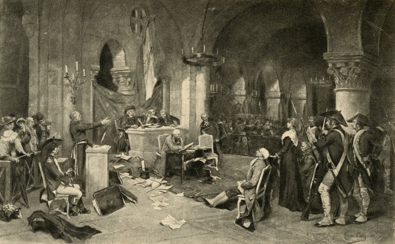 Proces Marii Antoniny (1755-93) 16 października 1793 r. autorstwa French School
