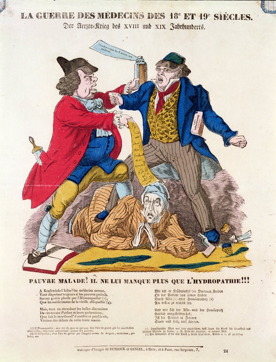 Wojna lekarzy XVIII i XIX wieku, 1854 autorstwa French School