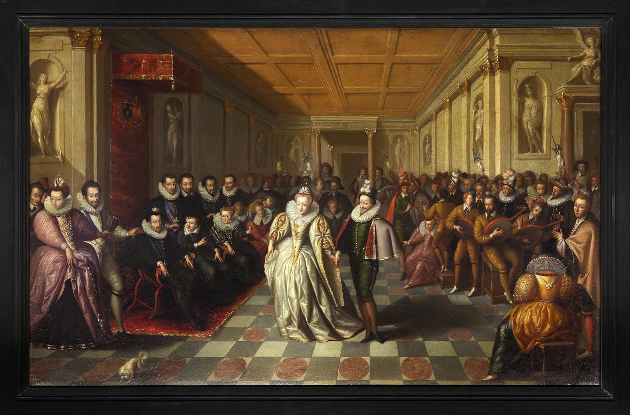 Bal Weselny Księcia Radości (olej na płótnie) autorstwa French School