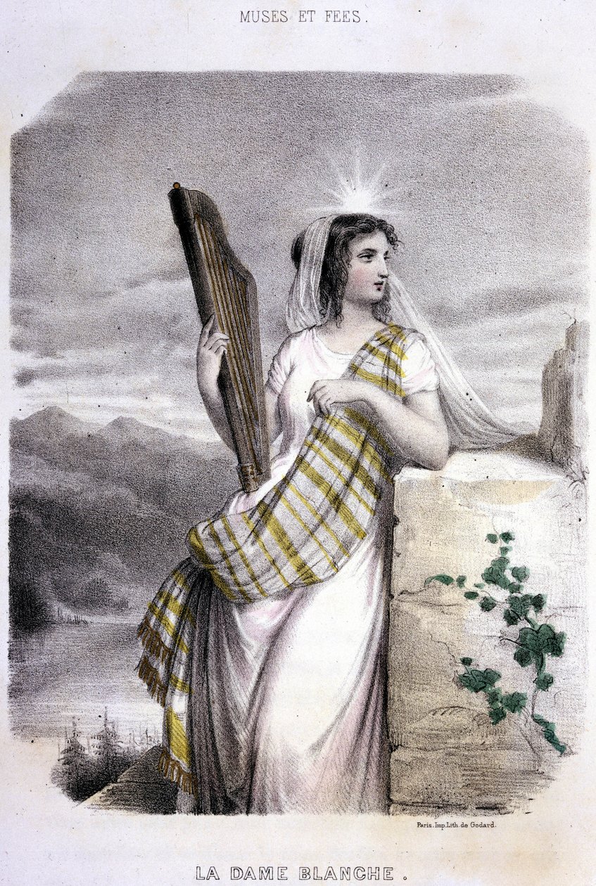 Biała Dama, ilustracja z filmu „Kobiety mitologiczne” autorstwa French School