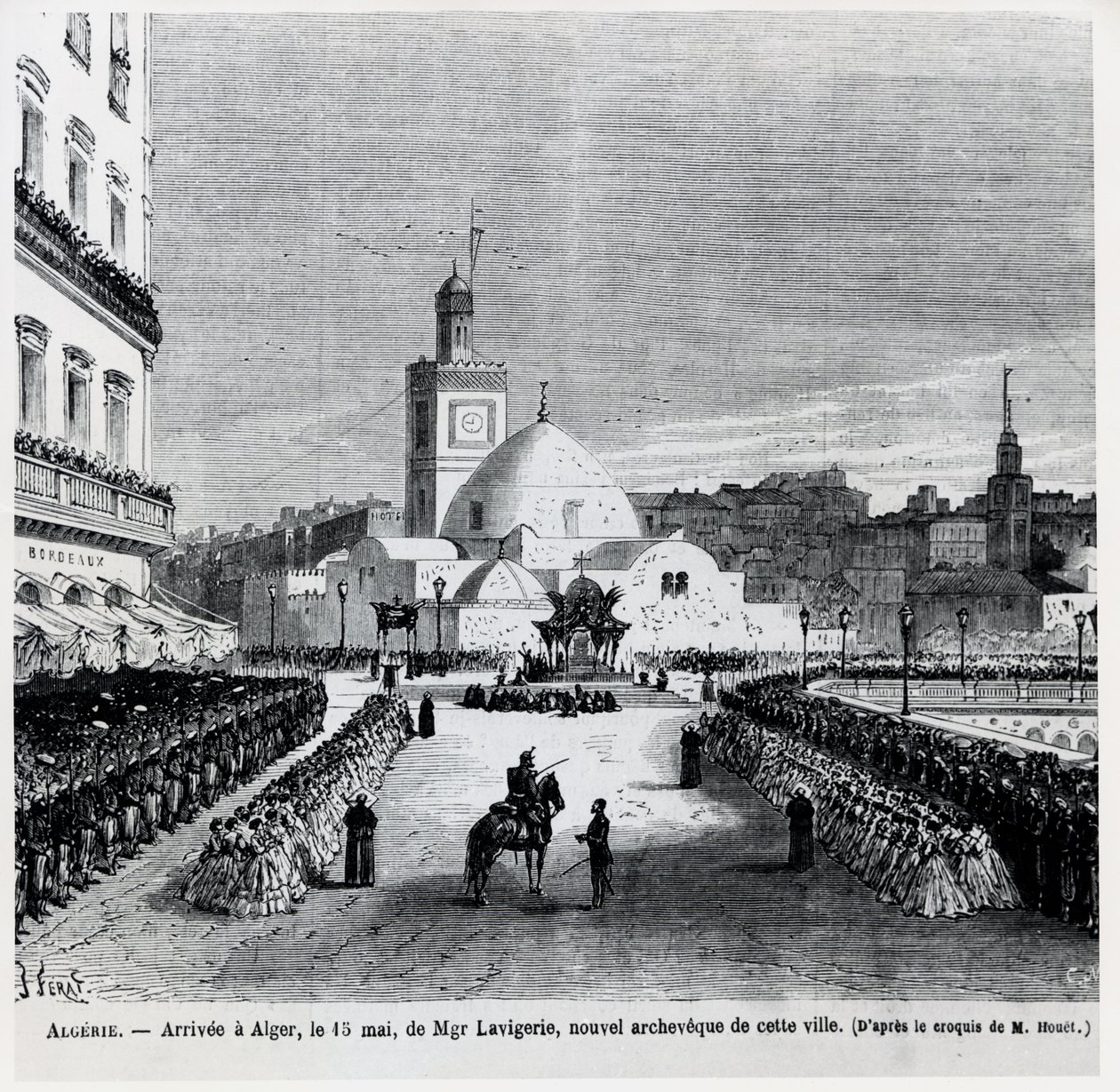 Przybycie do Algieru nowego arcybiskupa miasta Charlesa Lavigerie, 15 maja 1867 r. autorstwa French School