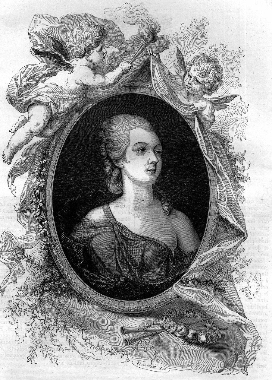Piękna Marozie (Mariuccia, Mariozza lub Marousie z Tusculum, ok. 890-932/937), kazirodcza matka dwóch pokoleń papieży. Grawer w „Historii papieży-królów-królowych i cesarzy na przestrzeni wieków”” Maurice Lachatre autorstwa French School