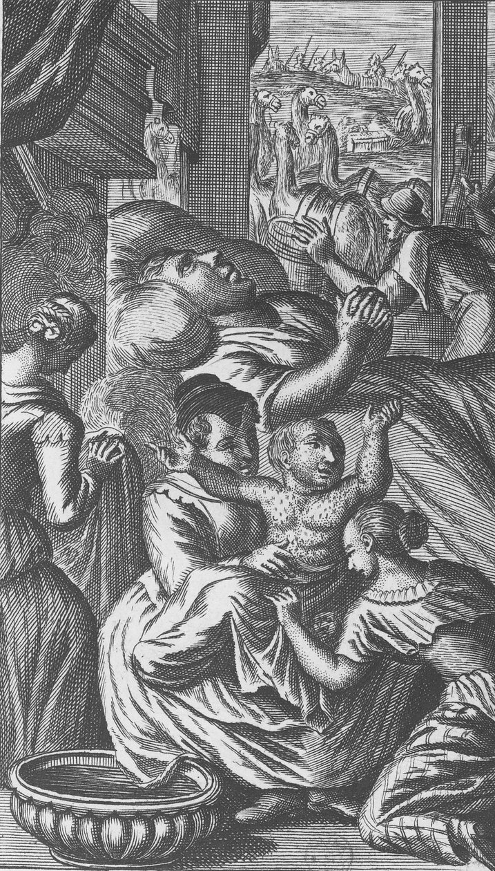 Narodziny Pantagruela, ilustracja z „Gargantua i Pantagruel”, autorstwa François Rabelais (rycina) autorstwa French School