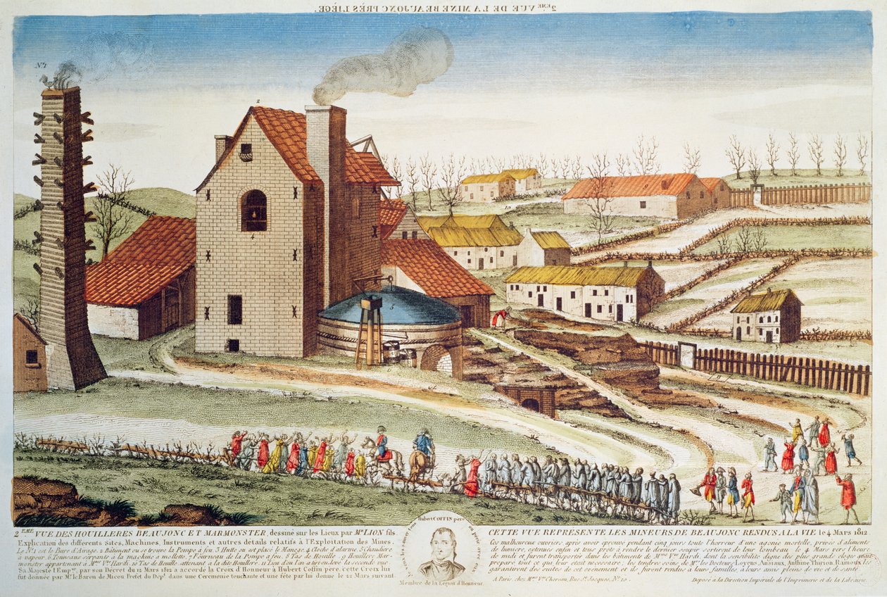 Katastrofa kopalni Beaujonc koło Liège, 1812 autorstwa French School