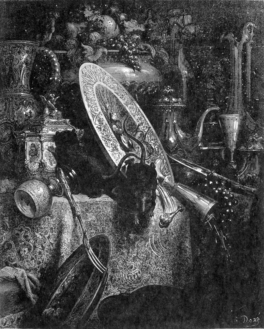 Szczur miejski i szczur polny - w „Fables de La Fontaine”” autorstwa French School