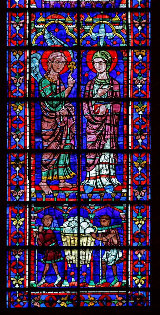 Darczyńcy - piekarze - i Zwiastowanie (w100) autorstwa French School