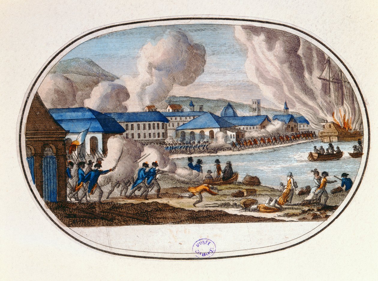 Ostatni dzień oblężenia Tulonu, 18 grudnia 1793 autorstwa French School