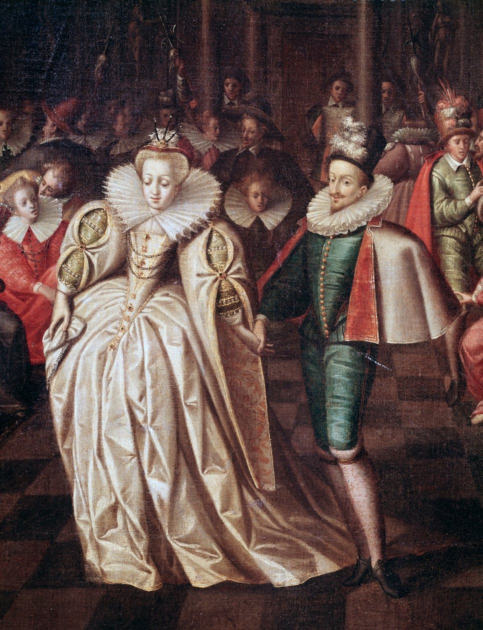 Małżeństwo, książę de Joyeuse i Margaret of Lorraine, szczegóły balu wydanego 24 września autorstwa French School