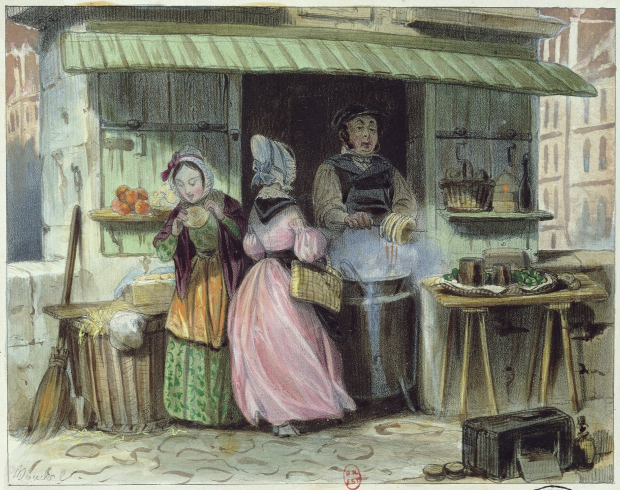 Kupiec drobiazgów w Paryżu, 1. poł. XIX w. autorstwa French School