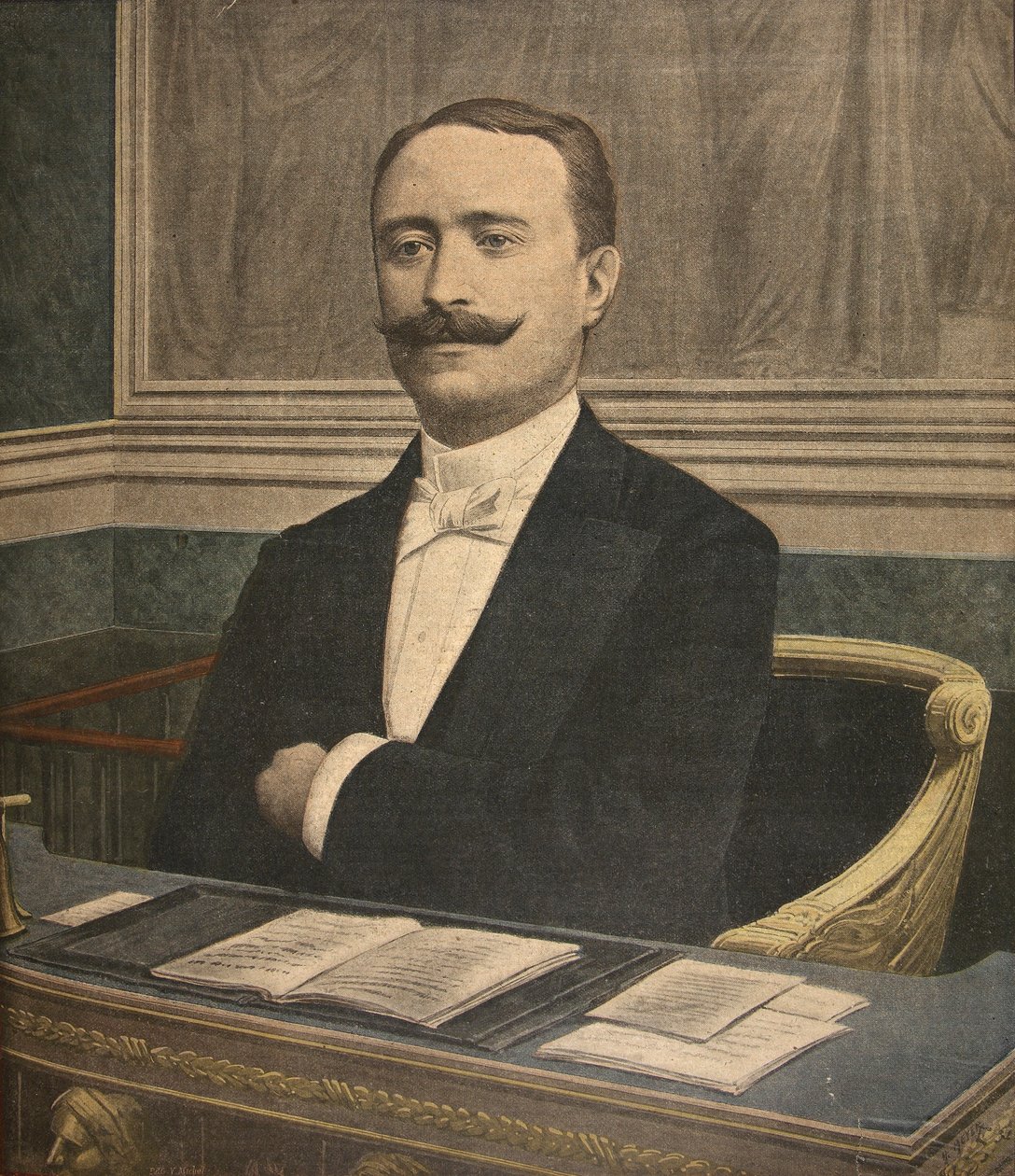Nowy przewodniczący Izby Deputowanych: Paul Deschanel, ilustracja z Le Petit Journal: Supplement illustre, 26 czerwca 1898 autorstwa French School