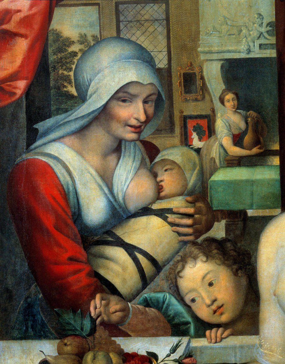 Pielęgniarka z dzieckiem Fragment „Gabrielle d