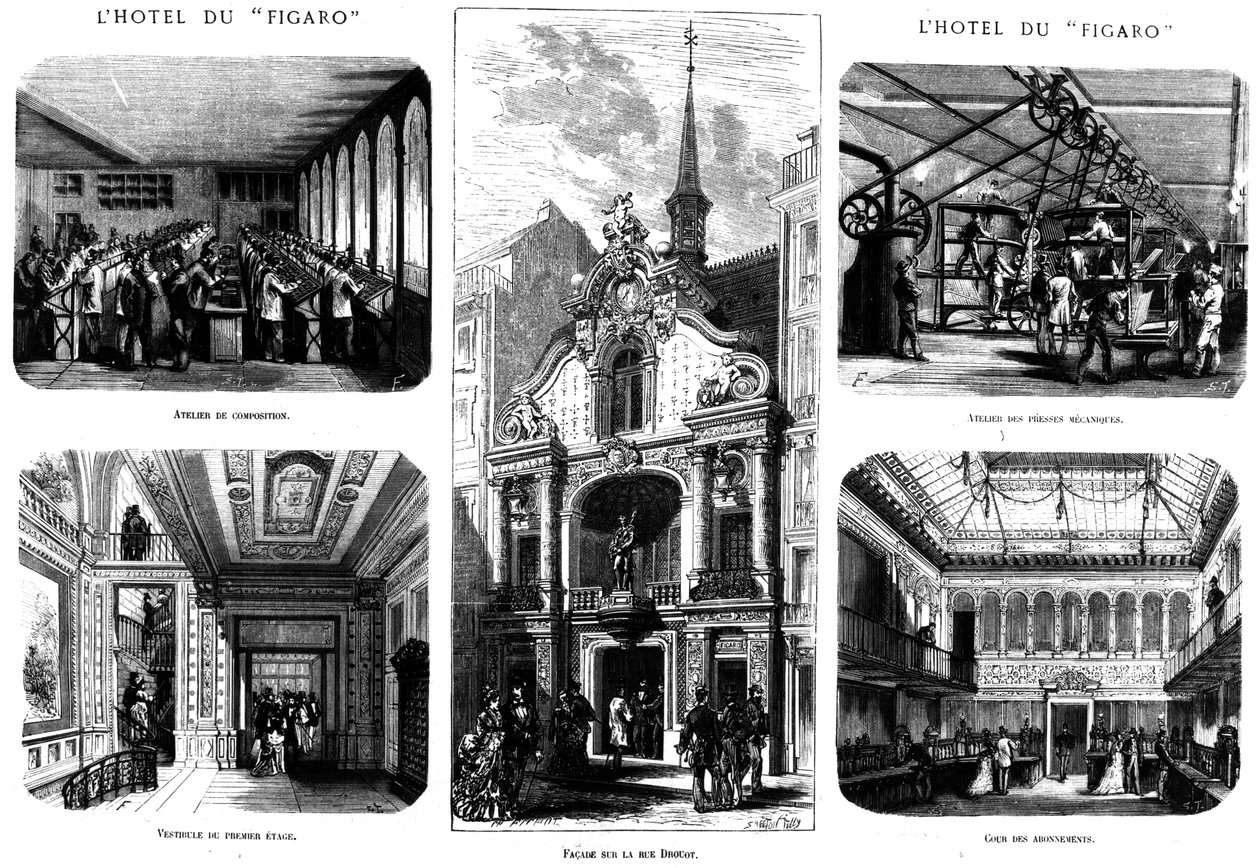 Gabinety Figara, 26 rue Drouot, Paryż, 1874 autorstwa French School