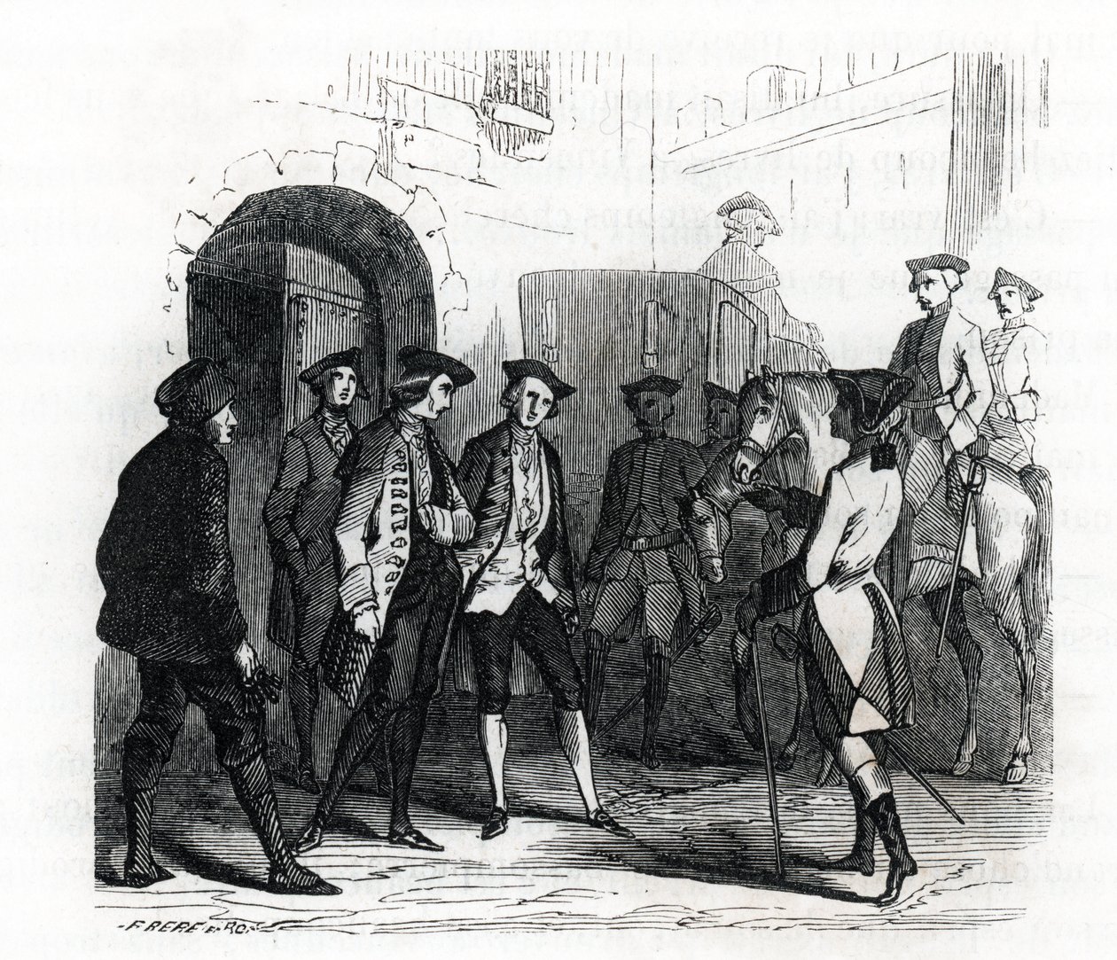 Więźniowie z Vincennes zostali przeniesieni do więzienia Bastylii w 1784 r. – (rycina) 1846 r. autorstwa French School