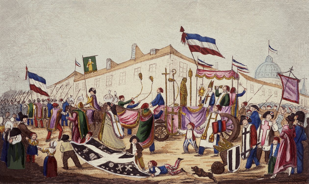 Szczątki przesądu wciągnięte na Zjazd, listopad 1793 autorstwa French School