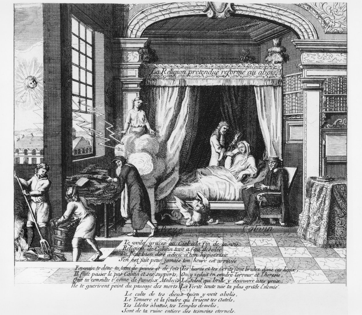 Tak zwana religia protestancko-reformowana w rozpaczliwych opałach, 1684 autorstwa French School