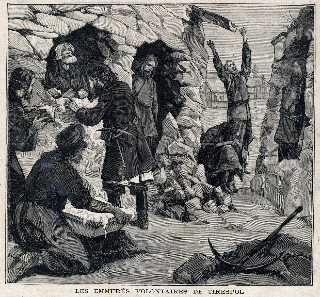 Żyją wolontariusze Tyraspola w Mołdawii, którzy chcą zostać Męczennikami. W „”Le Peute Parisien”” w dniu 23.05.1897. Prywatna kolekcja autorstwa French School